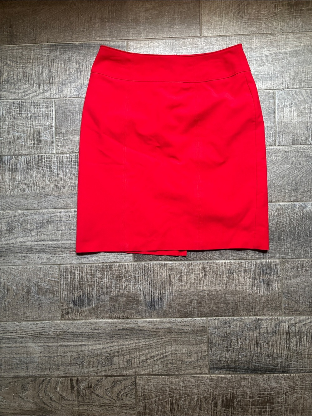 Tailored Red Pencil Skirt — Sleek Professional Style